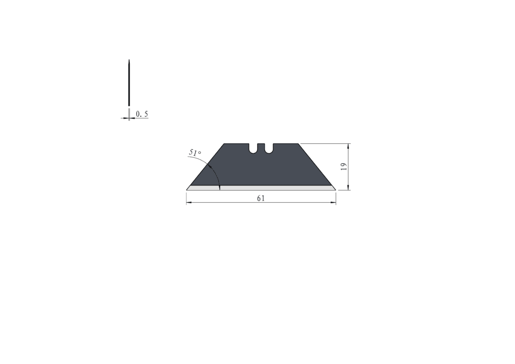 Trapezoid black blade NX-C01