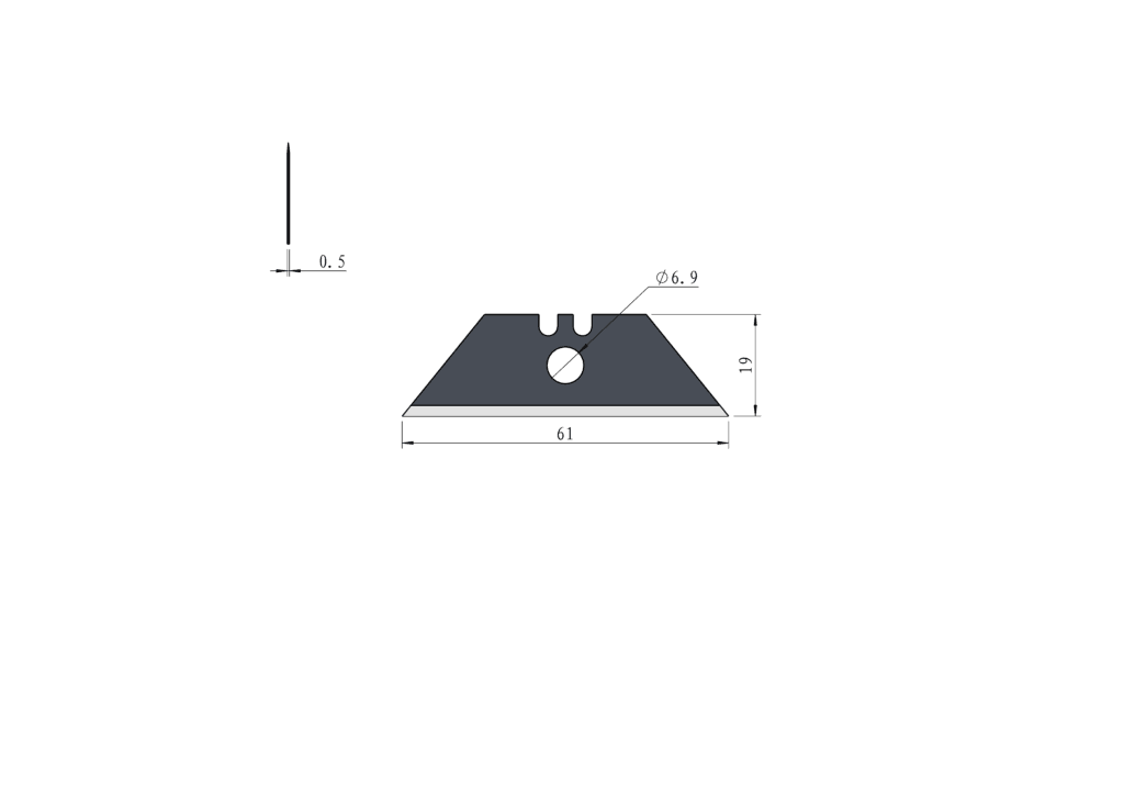 Trapezoid black blade NX-C03