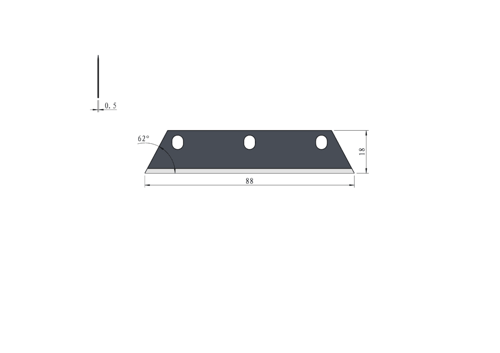 Trapezoid black blade NX-C05