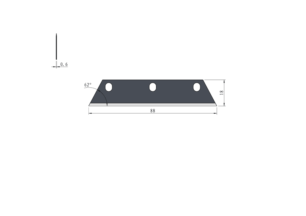 Trapezoid black blade NX-C06