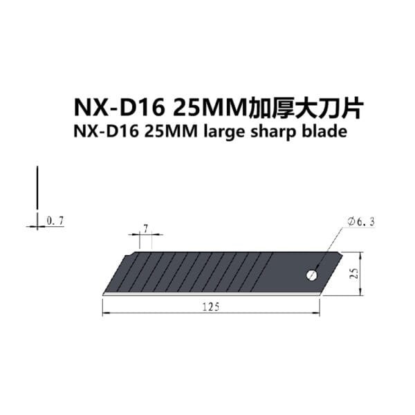 NX-D16 25MM large sharp blade