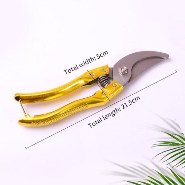 Garden Pruner with 65Mn Steel Blade and Electroplated Handle Vertical View