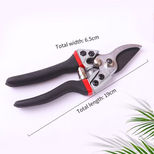 Garden Pruner with Dual-Color Handle and SK5 Steel Blade Vertical View