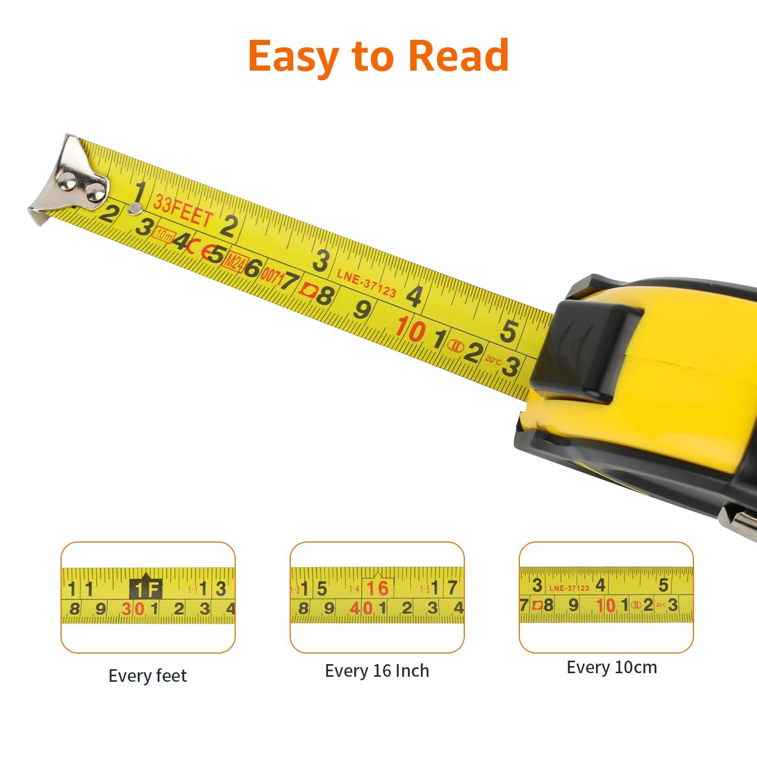 measuring tape easy to read